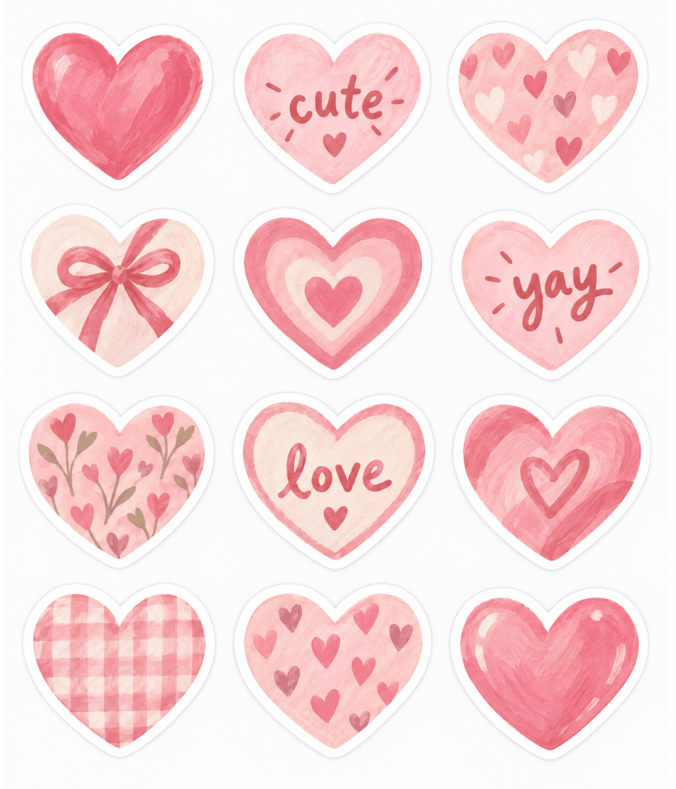 Preview of the first page of Pink hearts