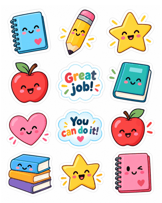 Preview of Free Printable Stickers for Students