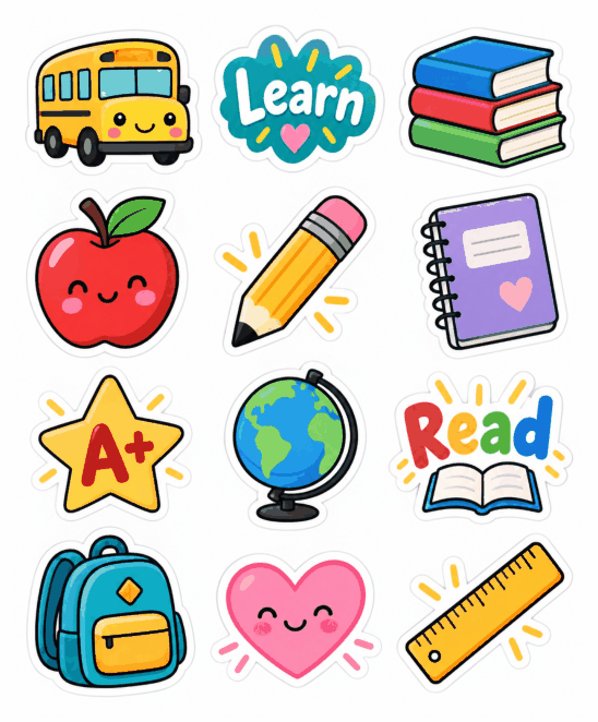Preview of Printable Stickers for School